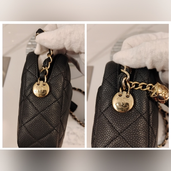 EUC Chanel Quilted Caviar Camera Bag GHW - Black Crossbody/Shoulder - Picture 3 of 15